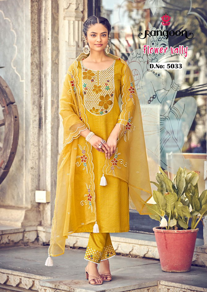 Flower Vally By Rangoon Viscose Embroidery Readymade Suits Wholesale Shop In Surat